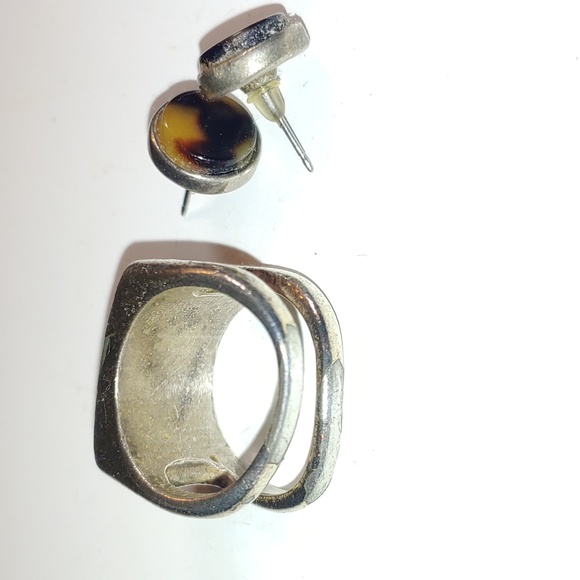 Vintage Guess Tortoise Ring Set - Picture 3 of 3